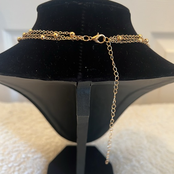 3 Layered Beaded Chain Necklace - Picture 3 of 4